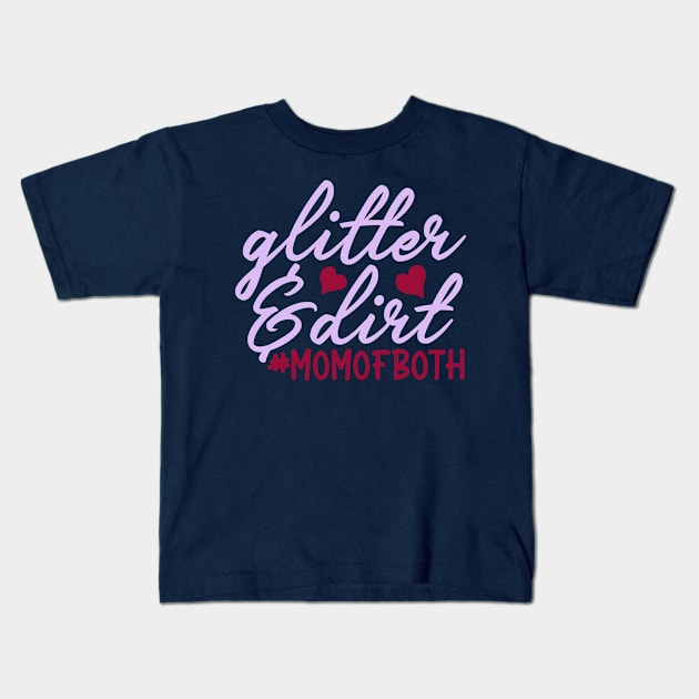 glitter & dirt # momofboth Kids T-Shirt by doctor ax